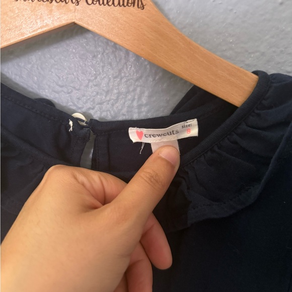 Crewcuts Navy Ruffle Collar Top - Picture 2 of 5